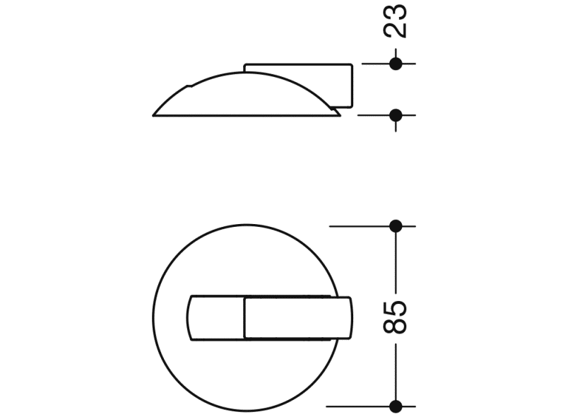 HEWI Hurðarstoppari Svartur Matt Polymid Gólf 625.90 - Image 2