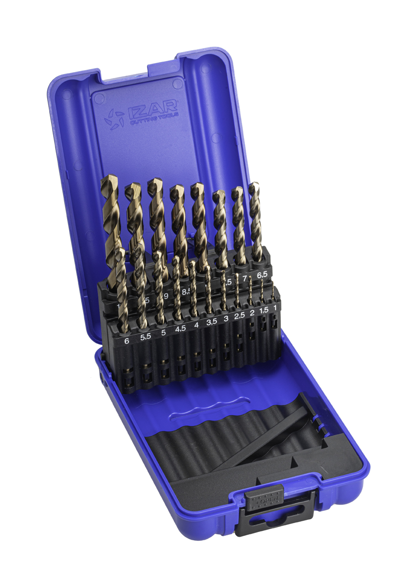 IZAR Bor Kóbalt Sett 19 stk 1-10mm DIN338