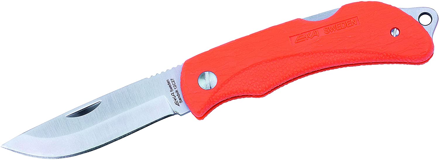 EKA Hnífur SWEDE 8 ORANGE Appelsínugult skaft Framleiddur í Svíþjóð