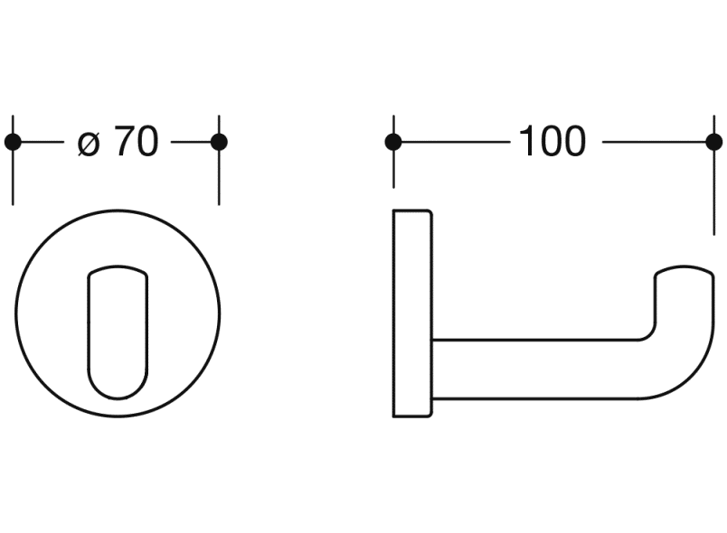HEWI Snagi stór Polymid Hvítur Matt 477.90B030.98 - Image 2
