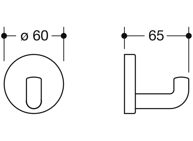 HEWI Snagi Polymid Hvítur Matt 477.90B045.98 - Image 2