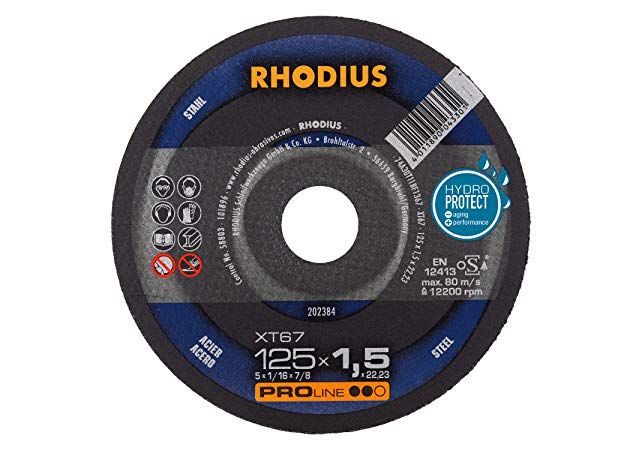 RHODIUS Skurðarskífa 150x1.5 Málmar Flöt Pro Line