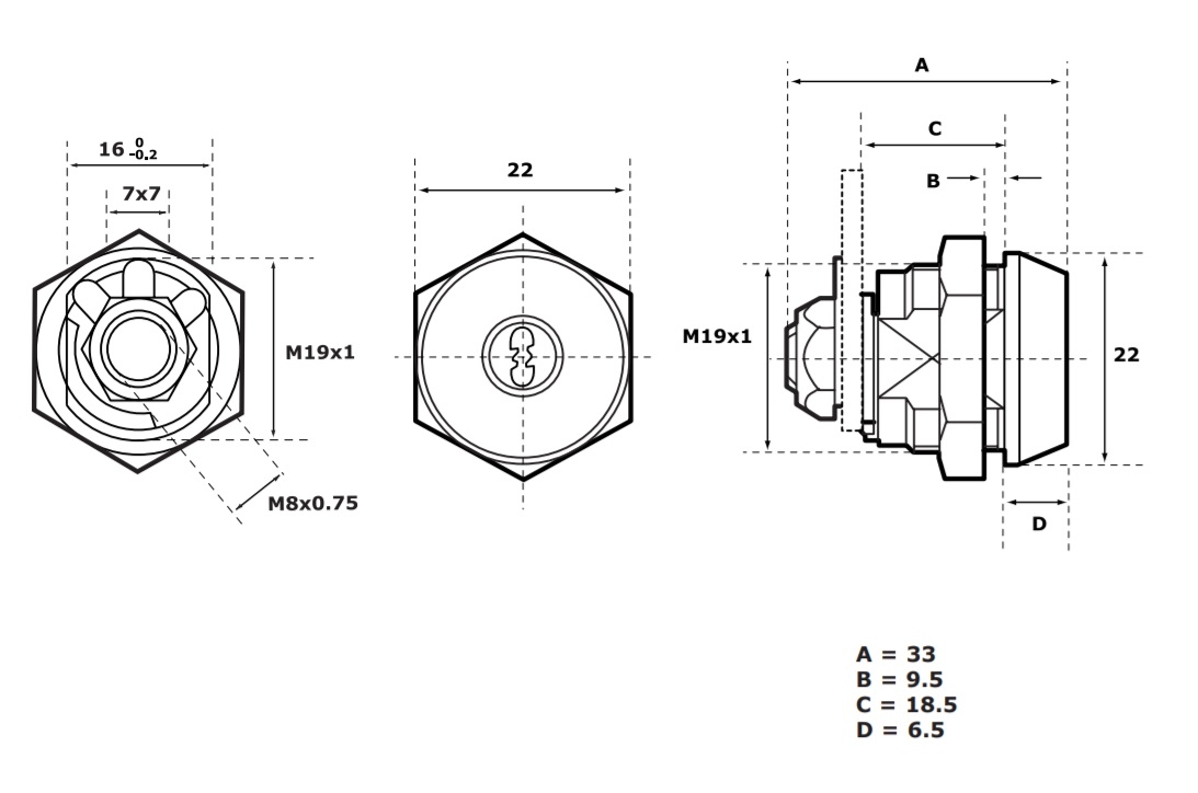 ABLOY Spaðalás fyrir spaða CL105C 33mm -án spaða- - Image 2