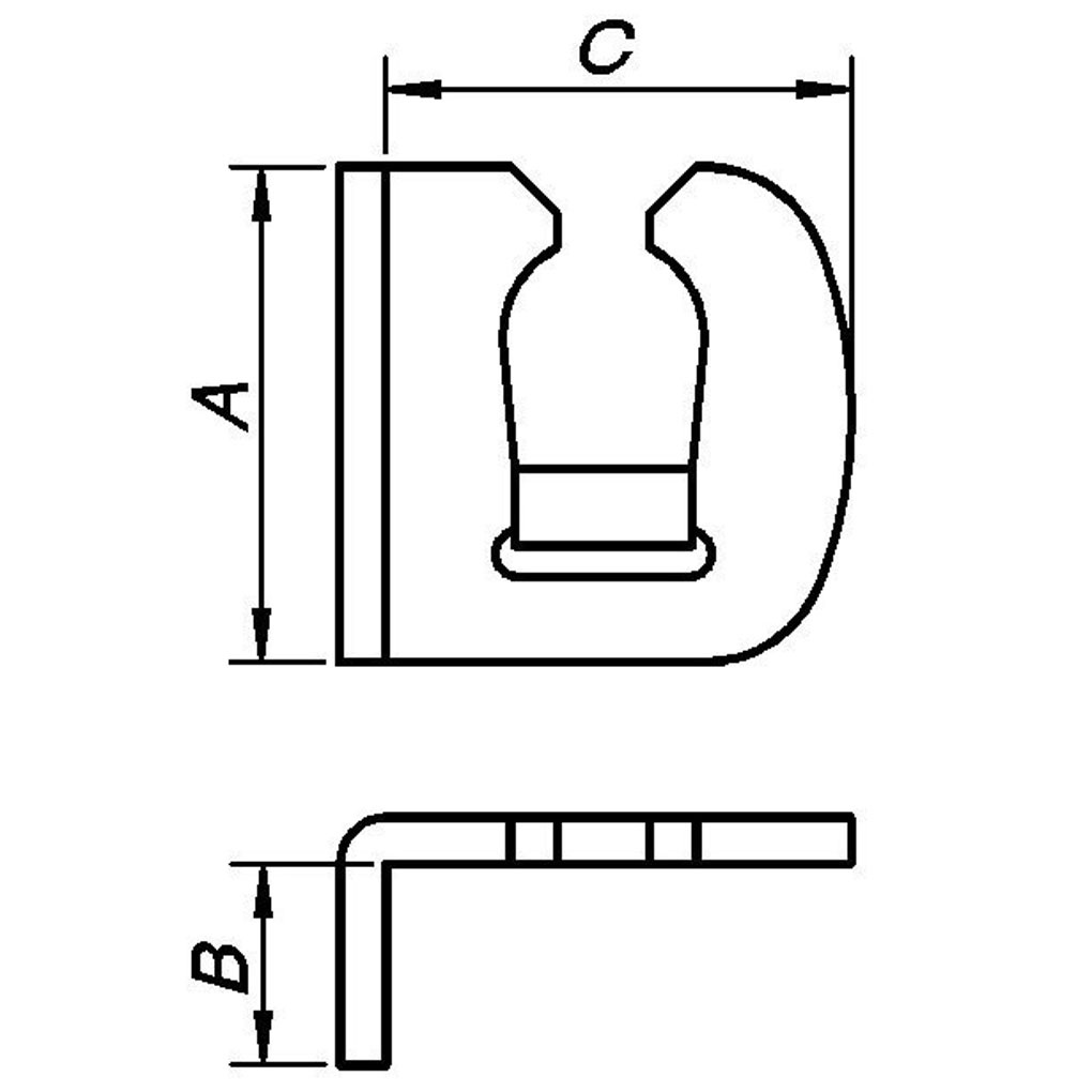 PN BESLAG Slúttjárn KARMBESLAG V GZ Gult - Image 2