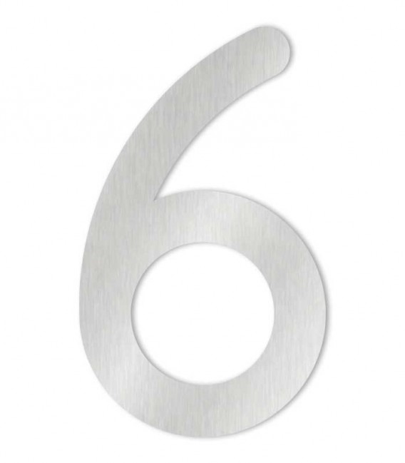 HEIBI Metall Húsnúmer nr 6 MAX XXL 30cm Ryðfr