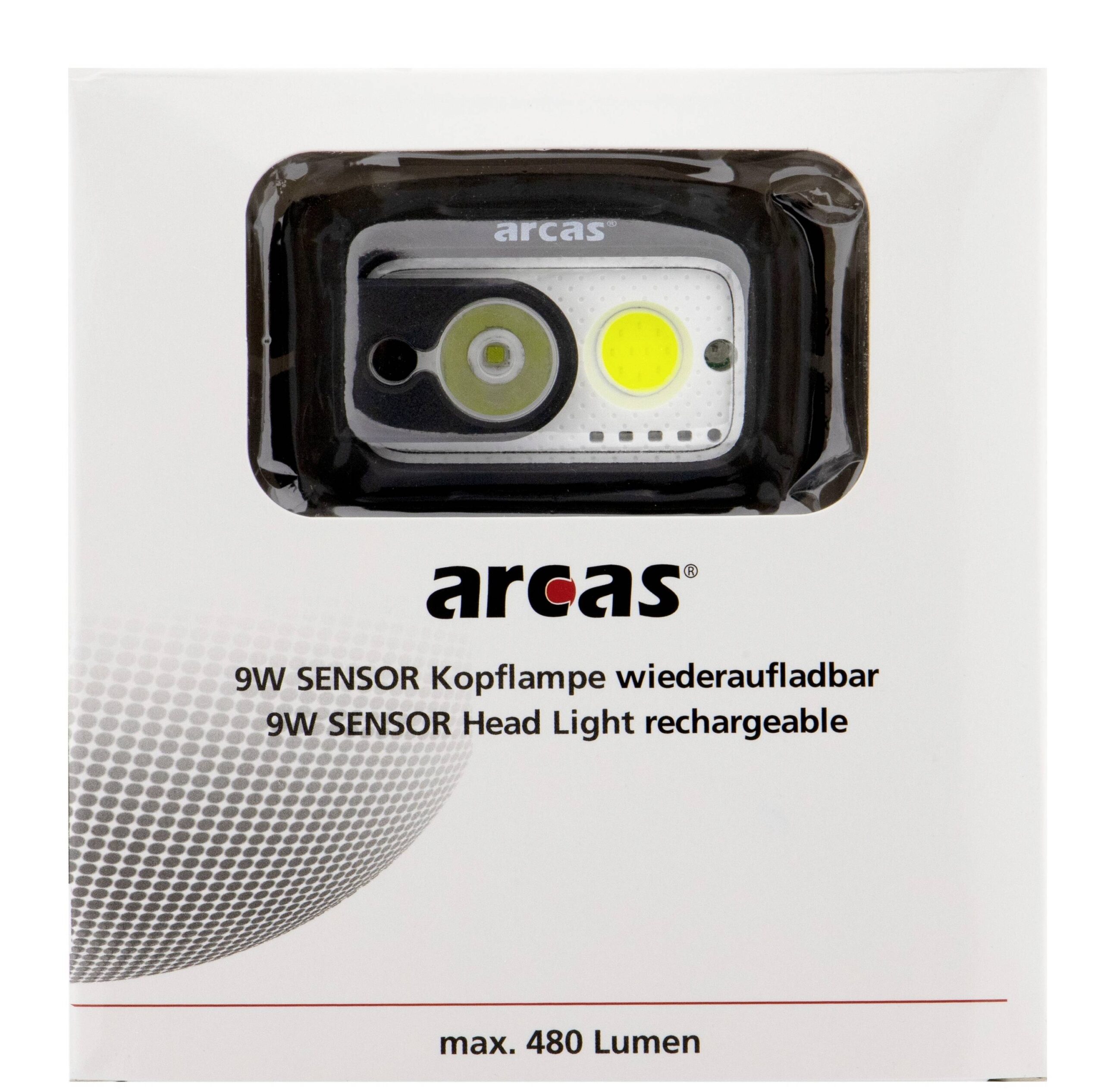 ARCAS Höfuðljós Hleðslu 9W 480 Lumens - Image 3