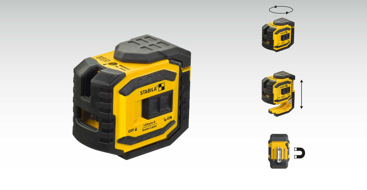 STABILA Laser LAX 300 G Línulaser Grænn Næmni 0,30mm/0,20mm pr metra IP 54 - Image 2