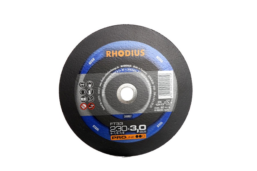 RHODIUS Skurðarskífa 230x3.0 Málmar Flöt Pro Line