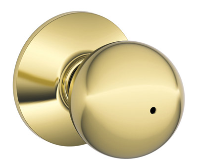 SCHLAGE Kúluhúnn Orbit Messing Takkalæstur ANSI