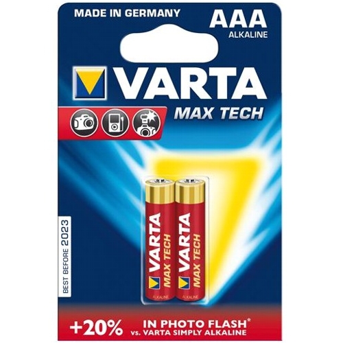 VARTA Rafhlöður MAX TECH Alkaline AAA 2 stk