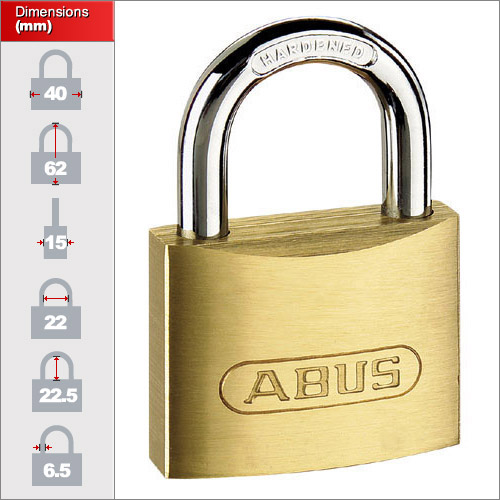 ABUS Hengilás 40mm brass 65/40 SB