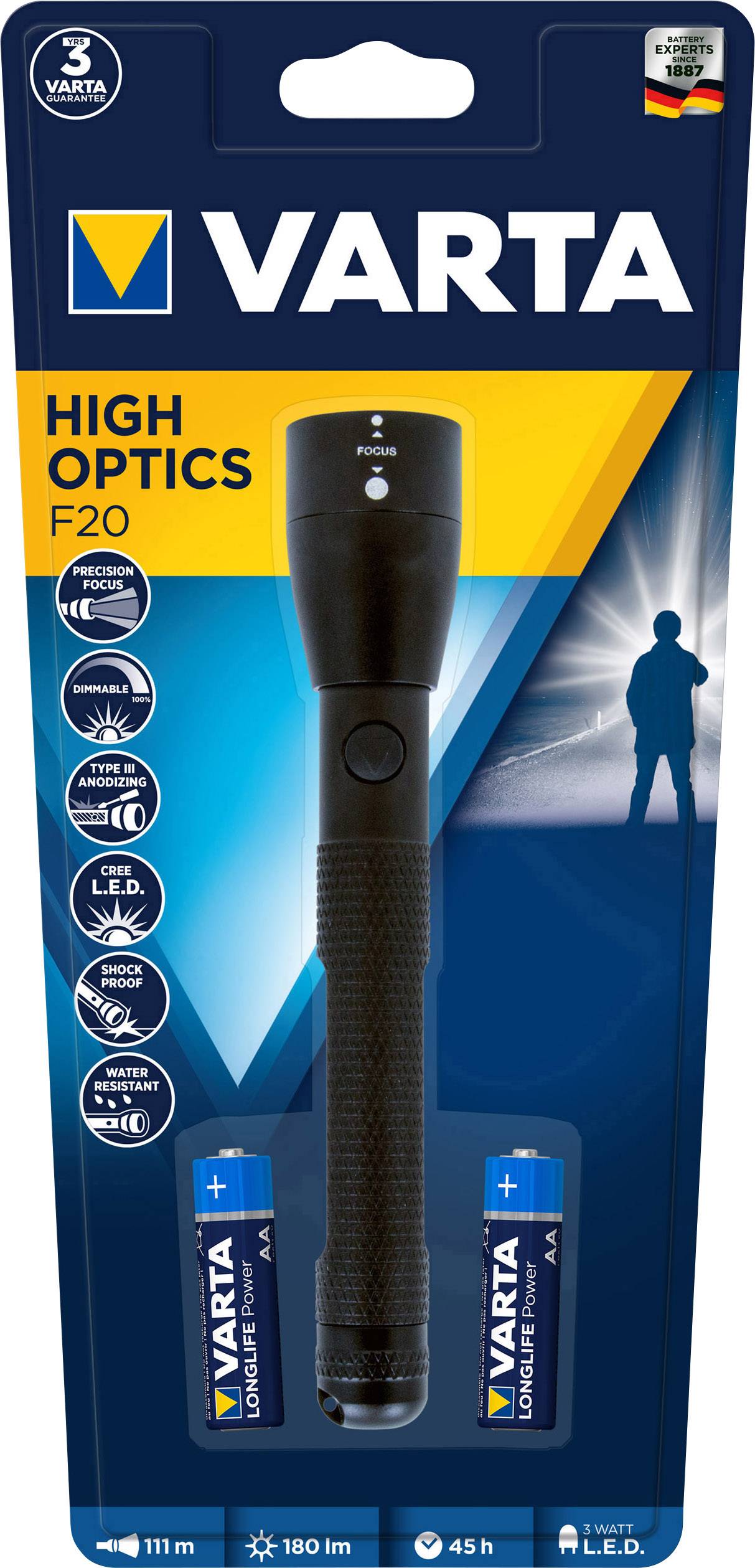 VARTA Vasaljós High Optics 3w 2xAAA