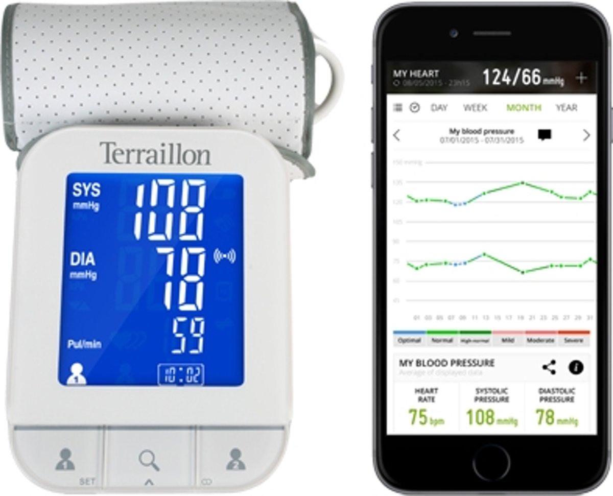 TERRAILLON Blóðþrýstingsmælir StafrænnTensioscreen