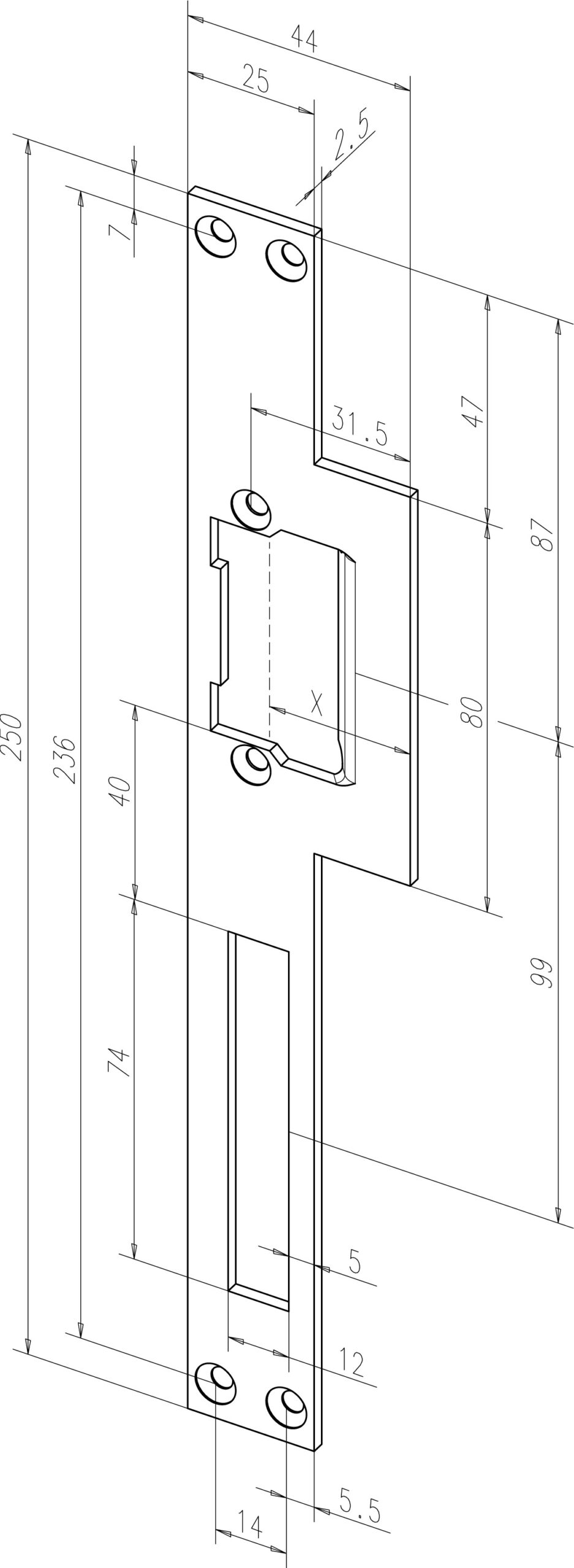 EFF EFF Stólpi LAP 165 hægri