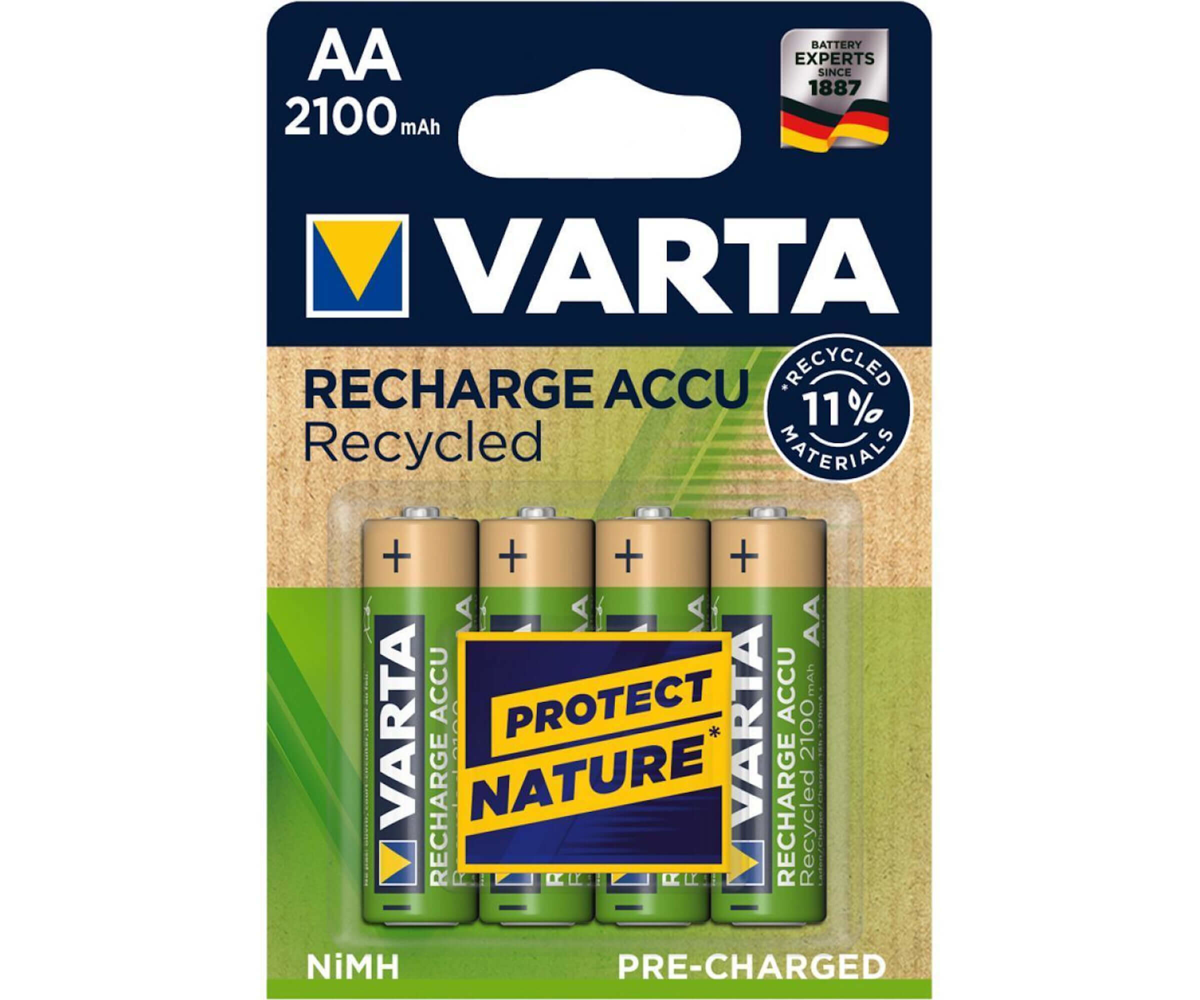 VARTA Rafhlöður Hleðslu Eco AA 4 stk 2100mAh