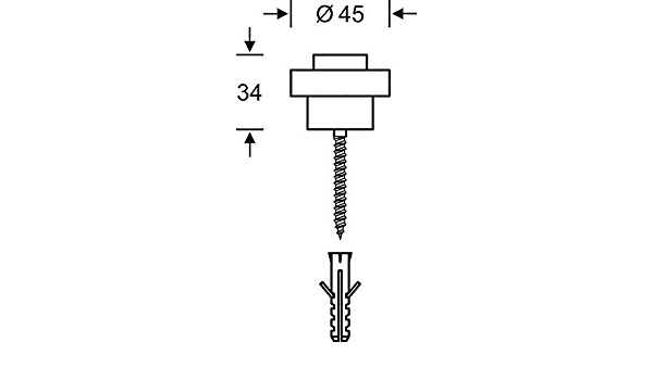 FSB Hurðarstoppari Gólf 3881 0105 Ál Náttúrlegt - Image 2