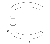 RANDI Hurðarhandfang 1060 Svart PVD Cover f.ASSA læsingar Hönnun: C.F. Möller Architects - Image 2