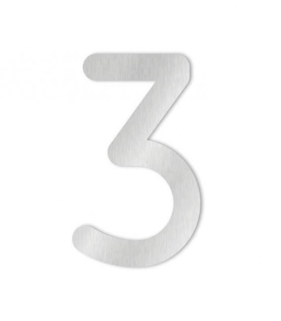 HEIBI Metall Húsnúmer nr 3 MAX 16cm Ryðfr