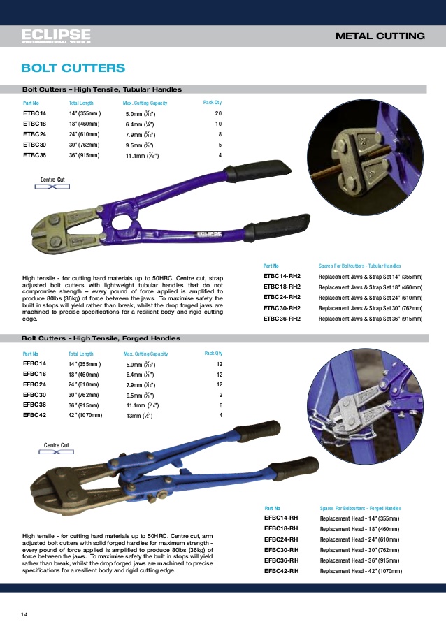 ECLIPSE Boltaklippur 14" 355mm EFBC14 - Image 2