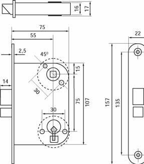 ASSA ABLOY (Trio Ving) Láshús B522 Vinstri - Image 2