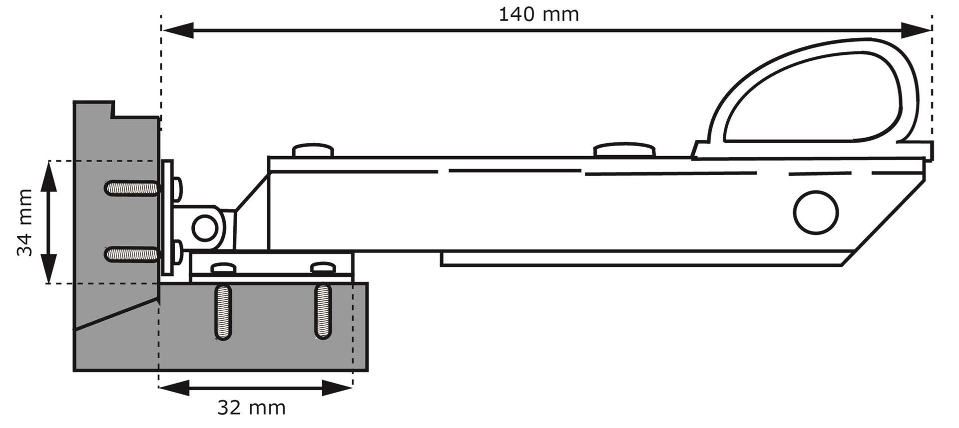 DULIMEX Flex Stormjárn Stutt Læsanlegt Svart - Image 4