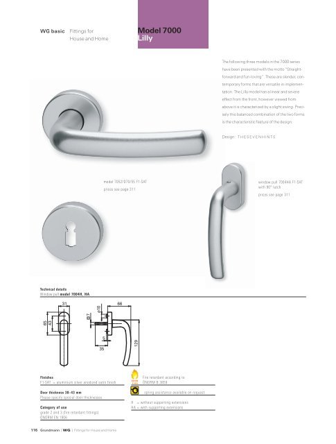 GRUNDMANN Hurðarhandfang m.Klósettsnerilsetti - Austurrískur Staðall