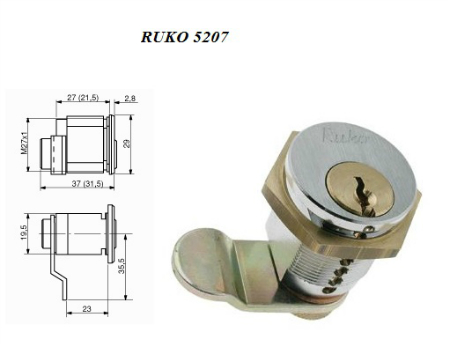 ASSA ABLOY (Ruko) Spaðalás 5207 Hægri (póstkassar ofl) - Image 3