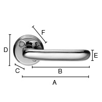 BESLAGSBODEN Hurðarhandfang Nikkel fyrir ASSA Læsingar B725 - Image 2