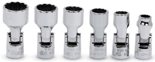 SNAP-ON Toppar með lið 6 stk 1/4" Sett 106TMUA