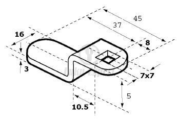 ABLOY Spaði Offset 45/5mm