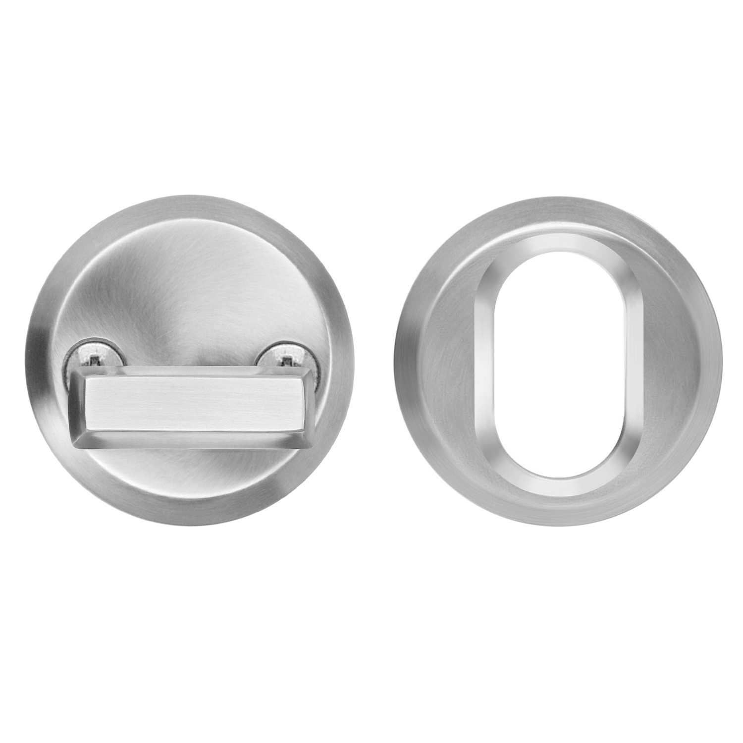 Beslagsboden Sylinderskiltasett f.ASSA Ryðfr burstað B197S