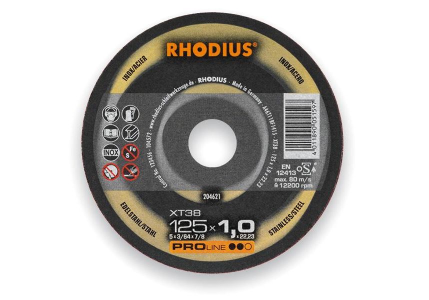 RHODIUS Skurðarskífa 125x1.0 Málmar Pro Line