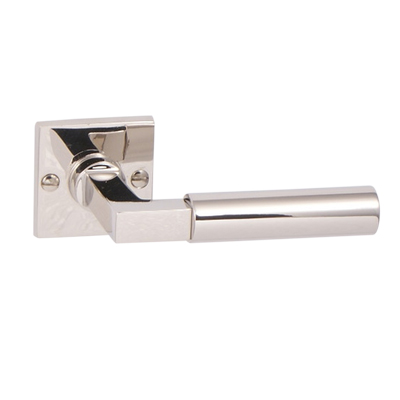 DEURStijl Hurðarhandfang Gropius Nikkel með köntuðum rósettum Fyrir Þýskar læsingar