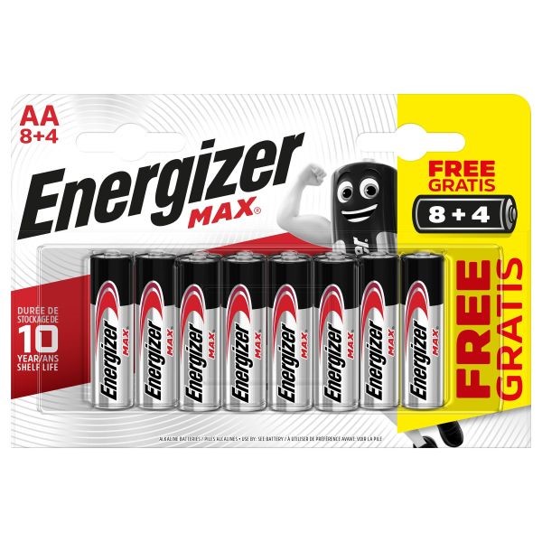 Energizer Rafhlaða AA Alkaline MAX 12 stk