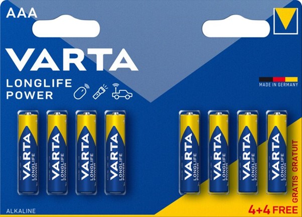 VARTA Rafhlöður Alkaline LONGLIFE POWER AA 8 stk