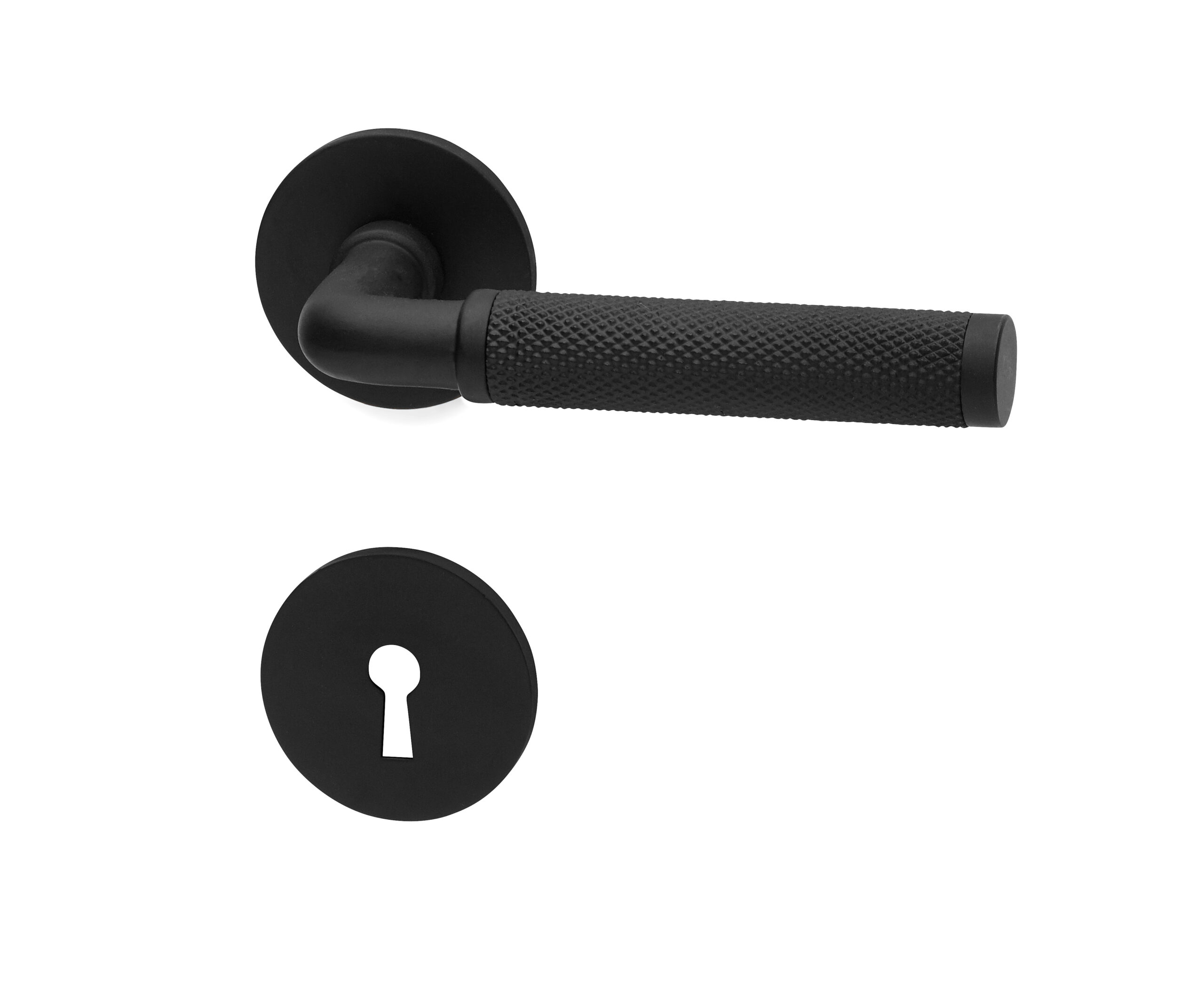 HABO Hurðarhandfang Lexington Svart með lykillaufum Fyrir ASSA og Boda læsingar