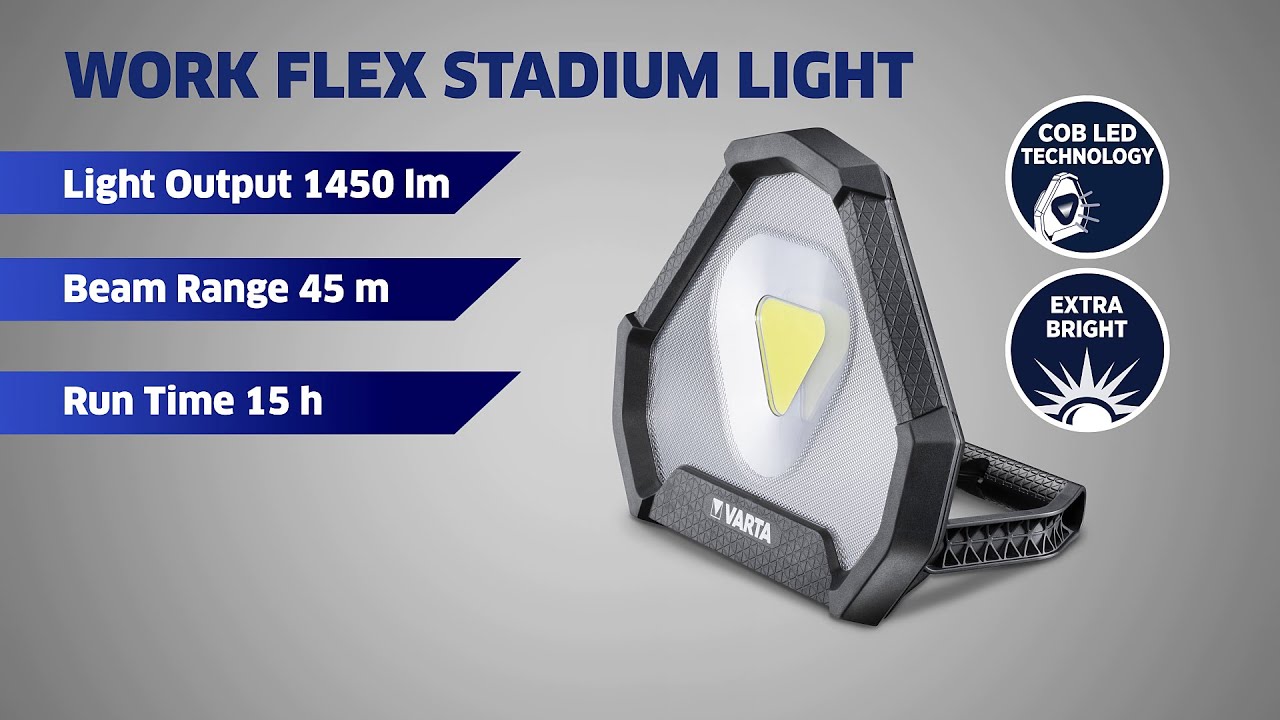 VARTA Vinnuljós Flex Stadium hleðslu 1450 Lumens - Image 2