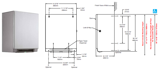 BOBRICK Handþurrkuskammtari - Image 2