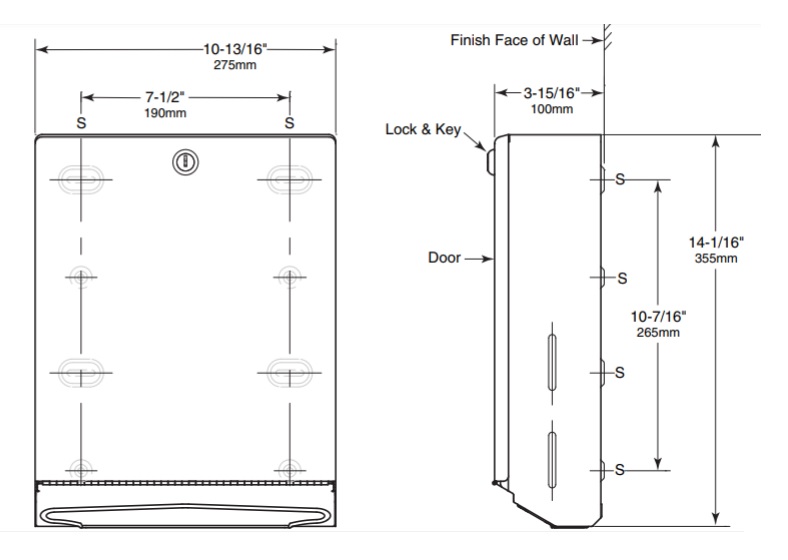 BOBRICK Handþurrkuskammtari - Image 2