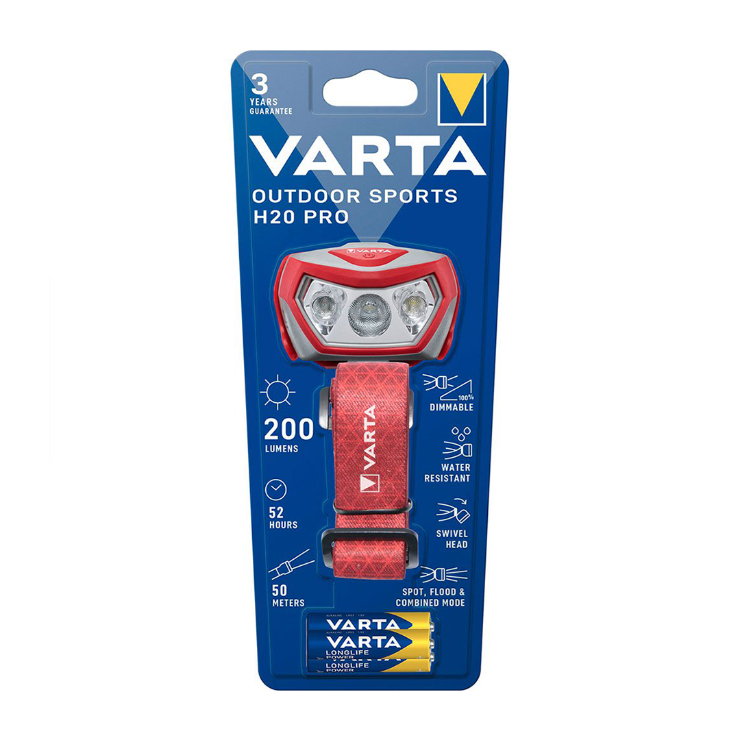 VARTA Höfuðljós SPORTS H20 PRO m.Rafhl 200Lumens - Image 3