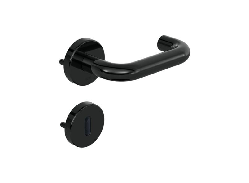 HEWI Hurðarhandfang með wc sett 11 Svart 23U Fyrir Þýskar læsingar (ath mynd með lykillaufum)