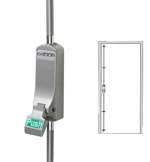 EXIDOR Neyðarútgangs Spaði 293 Silfur EN179