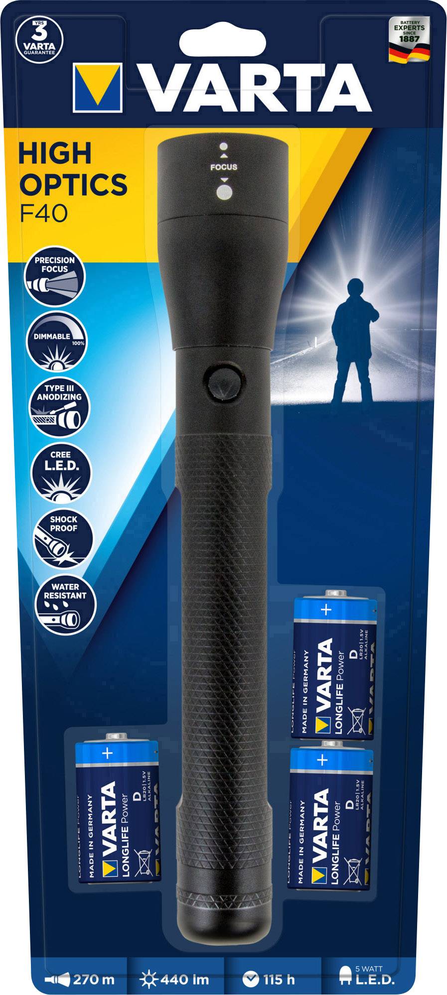 VARTA Vasaljós High Optics F40 440 Lumens - Image 2