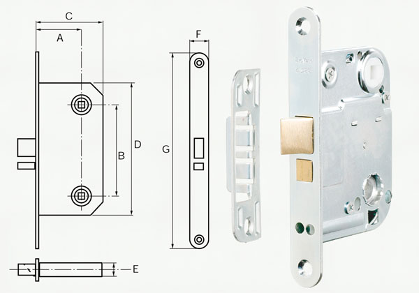 ASSA ABLOY (Trio Ving) Láshús B522 Vinstri