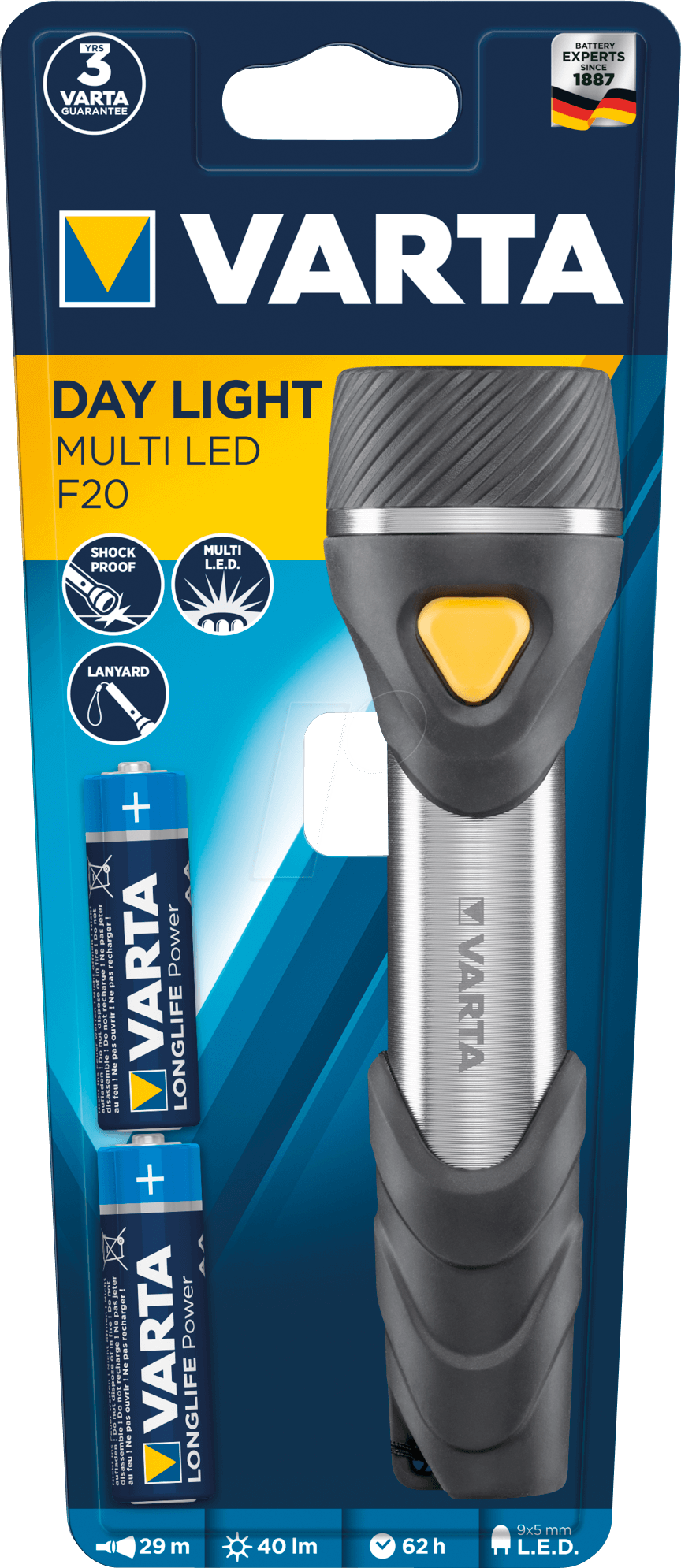 VARTA Vasaljós Day Light Multi Led F20 2XAA - Image 2
