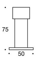 RANDI Hurðarstoppari 75mm Q25mm Vegg Ryðfrítt Stál 1601.00 - Image 2