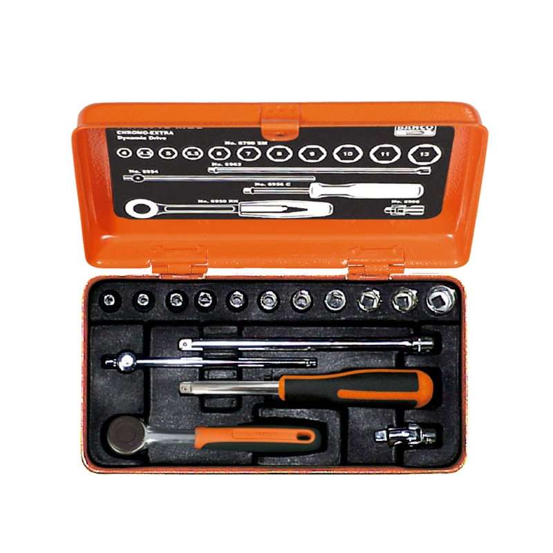 Bahco Topplyklasett 1/4" 16 stk 6715MGS