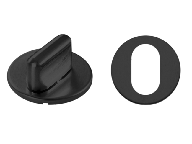 RANDI Sylinderskiltasett 18mm Cover Fyrir ASSA Læsingar Svart PVD