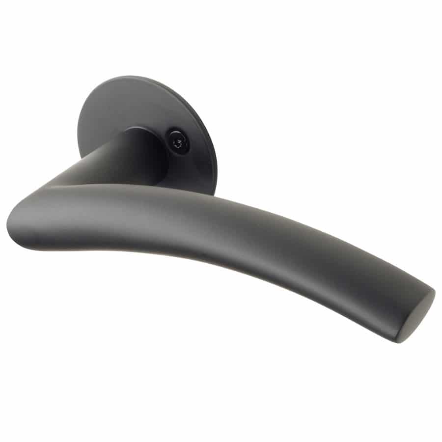 JASA Hurðarhandfang Sveigt Svart f.ASSA+BODA