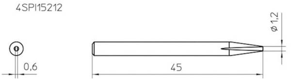 WELLER Lóðspíss 0.4 SPI-16C Beinn 1.2mm